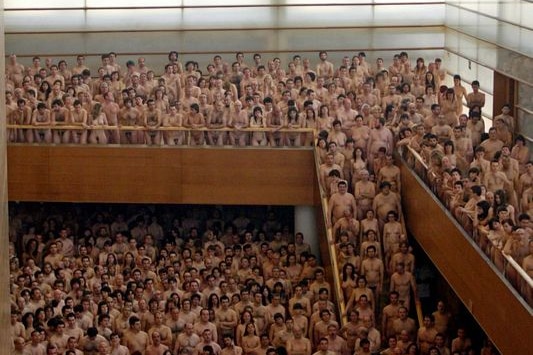 antony stark add nude in a crowd photo