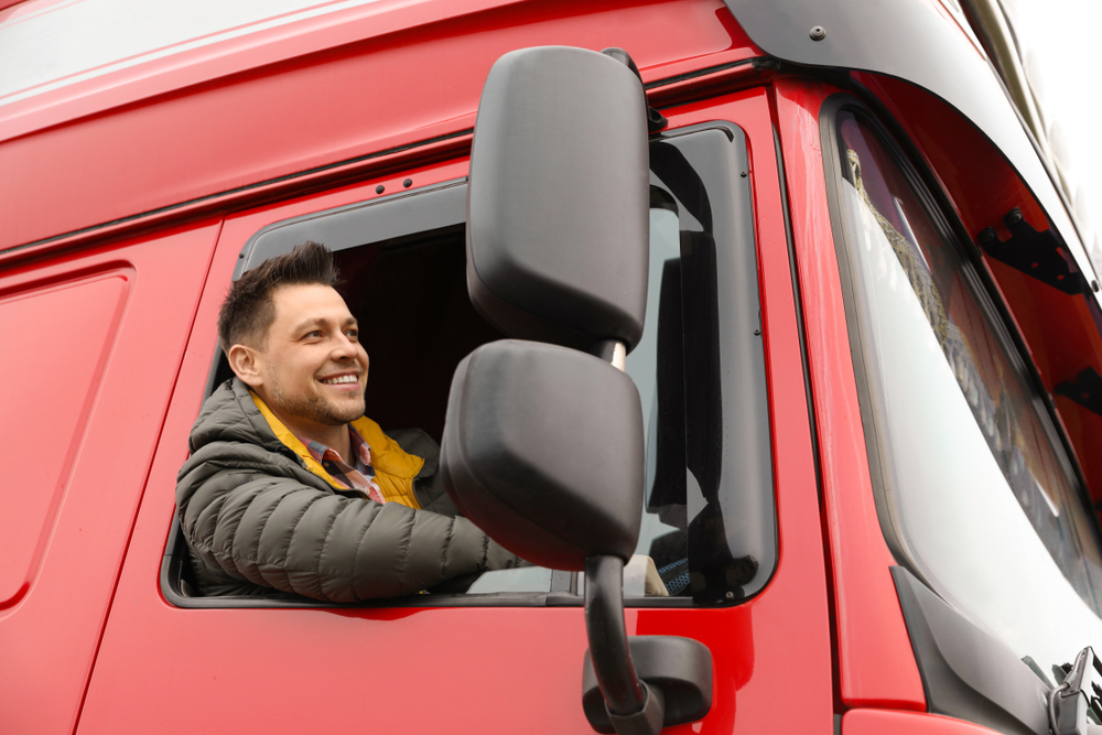 anne brits add flashing truck driver photo