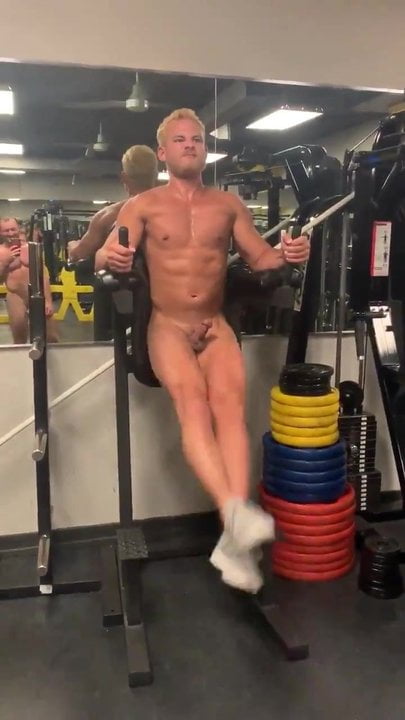 christopher harty add erection in gym photo