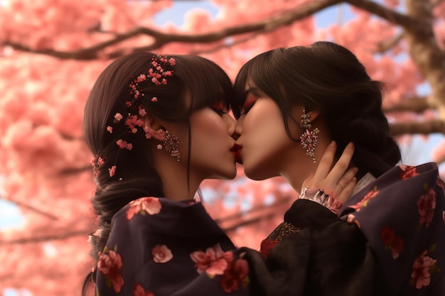 bryan hawkes add lesbian kiss asian photo