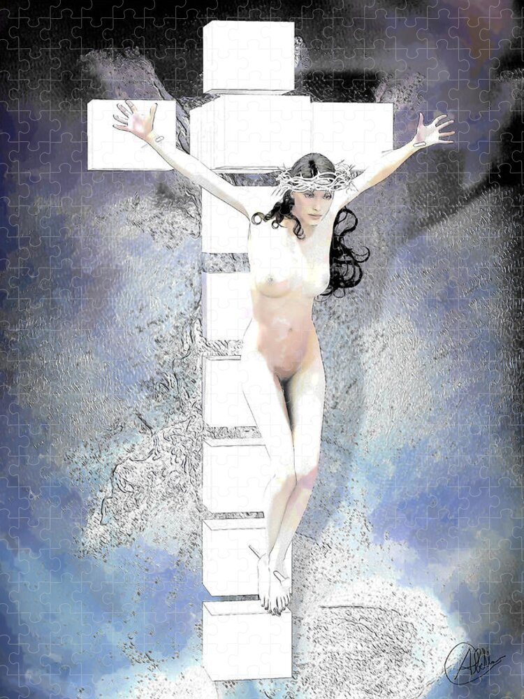 brian tillinghast add nude women crucified image